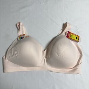 Warner's No Side Effects Wirefree Contour Bra Size 3XL Light Pink RA2231A